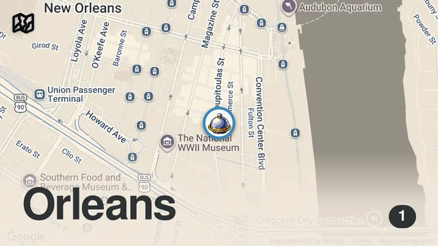 Map of We Ate at NEW ORLEANS BEST Restaurant | 2 Michelin Emeril's