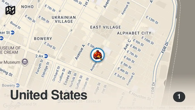 Map of Eating at SECRET Cannabis Restaurant in New York...