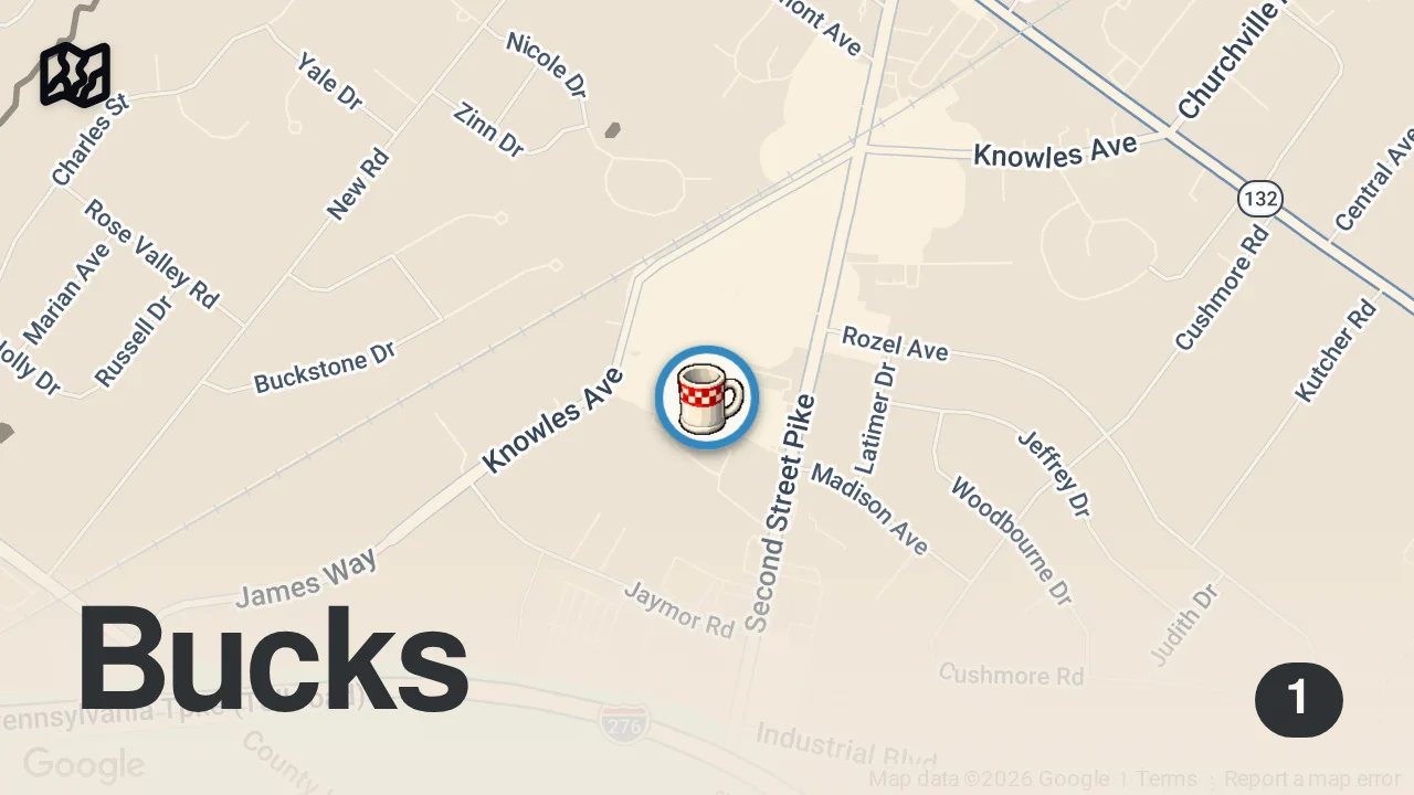Map of 1 spot from Trying one of the OLDEST & most famous restaurants in Bucks County! ๐๐ฅ @maggios_restaurant