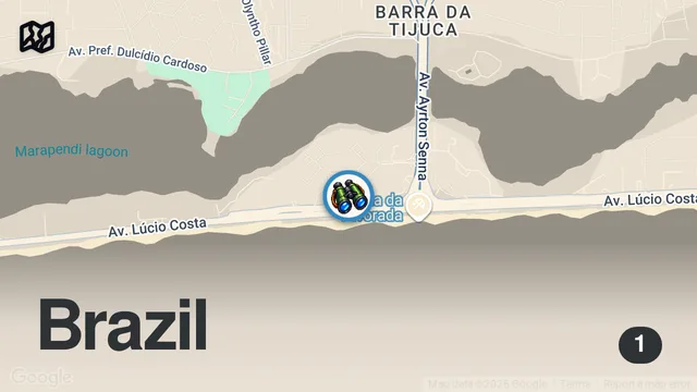 Map of SURFING & BEACH VOLLEYBALL IN COPACABANA | RIO 2016 BRAZIL VLOG