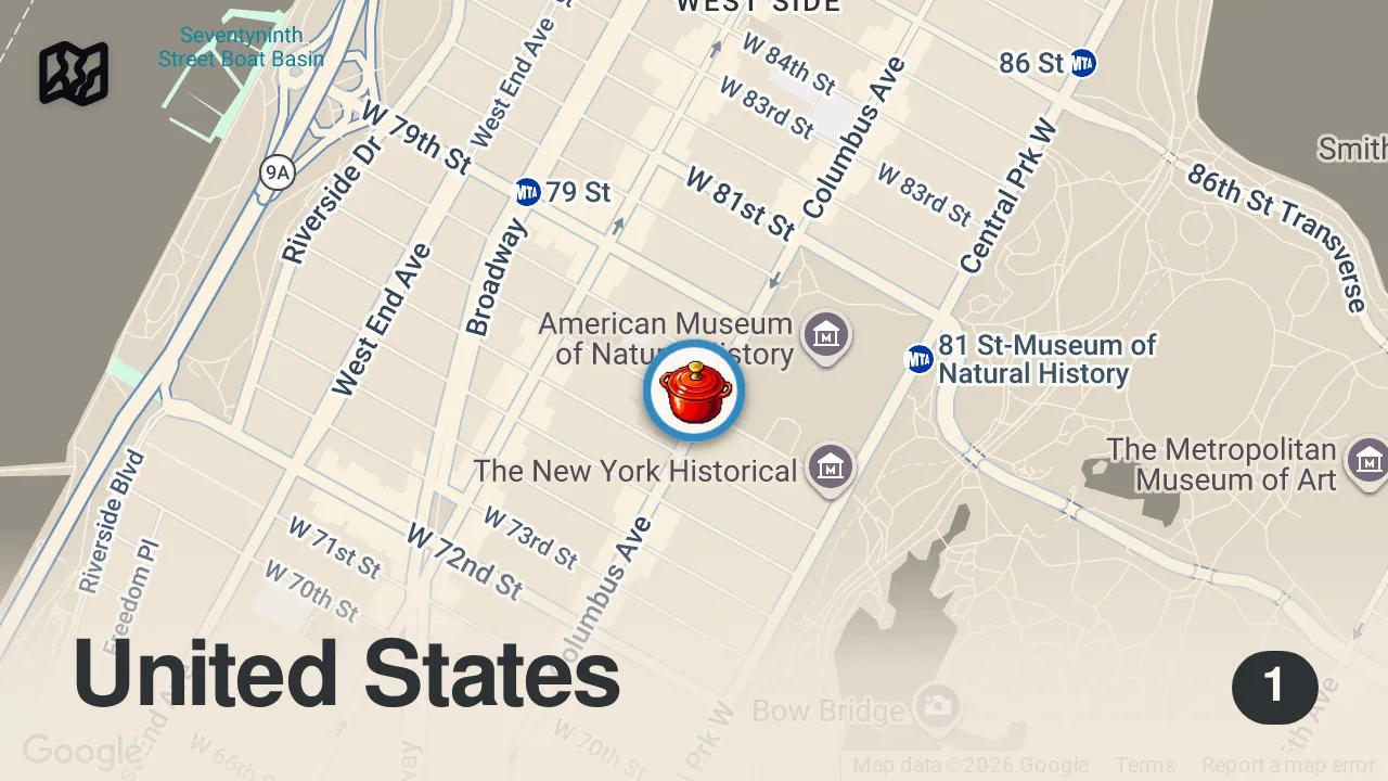 Map of 1 spot from POV: Cab Driver’s Solo Fine Dining Dinner at a Michelin restaurant