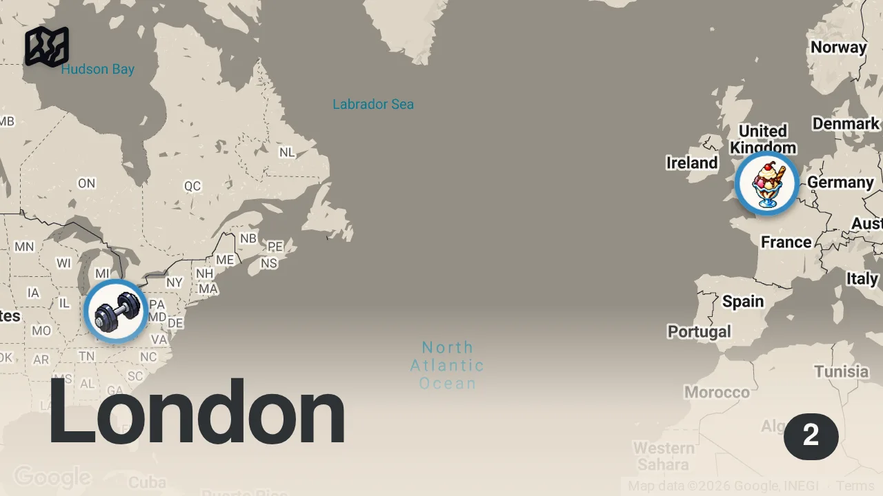 Map of 2 spots from Is this the best sandwich in London?
