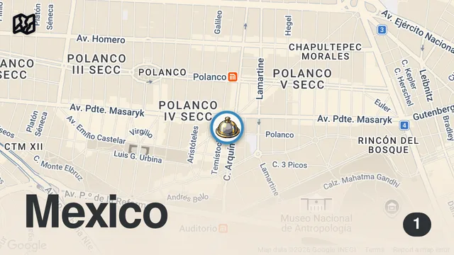 Map of 9th BEST RESTAURANT in THE WORLD | Quintonil, Mexico City
