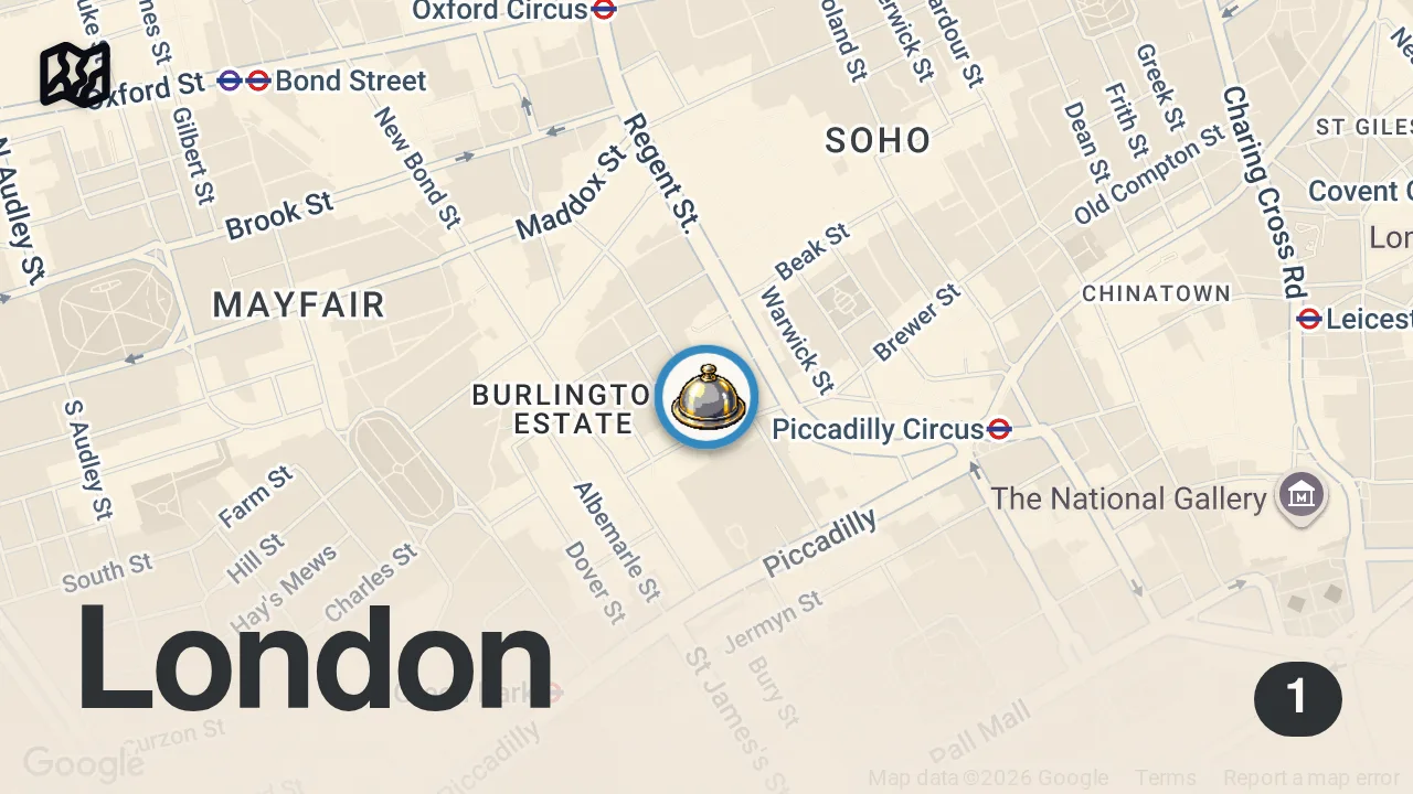 Map of 1 spot from Is London’s Best Restaurant Worth £1250?!