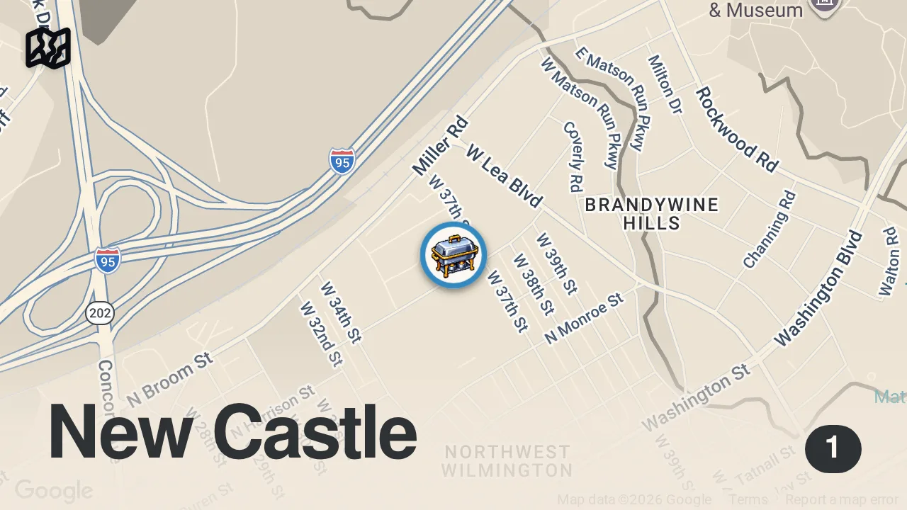 Map of 1 spot from ZOAGIES: Deep Fried Cheesesteak and The ZOCHNESS MONSTER