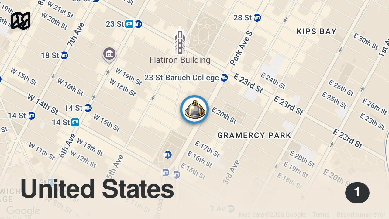 Map of 1 spot from How This Legendary Chef Has Run a Successful Restaurant for Over 25 Years – Mise En Place