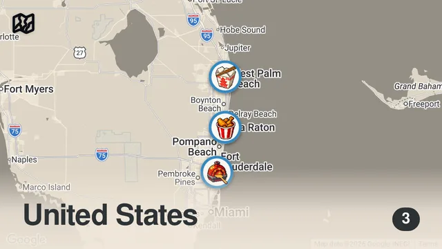 Map of I Tested 1-Star Restaurants
