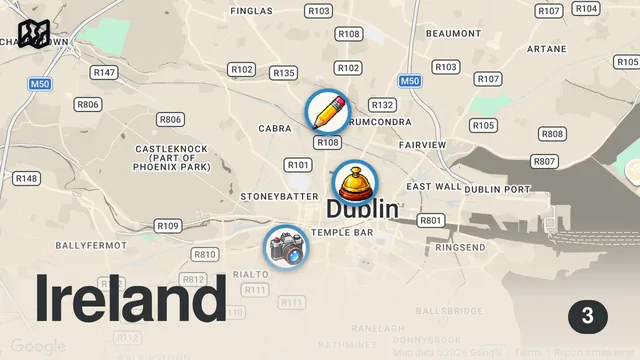 Map of DUBLIN | THE BEST FOOD, GUINNESS AND VIBES | ONLY SCRANS