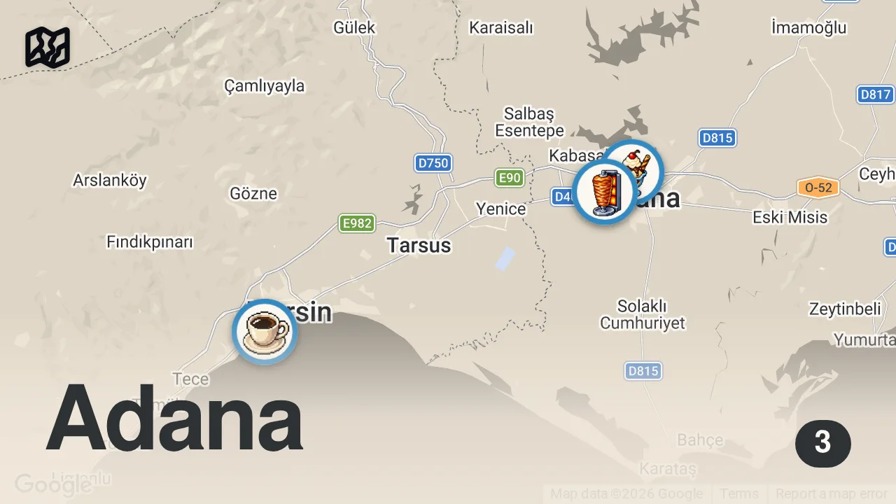 Map of 3 spots from ADANA’DA ÖĞRENCİLERİN YÜZÜNÜ GÜLDÜREN SERİ!!! @Milliyiyici