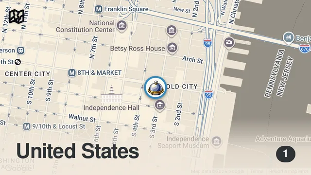 Map of Extremely underrated breakfast in Philly.