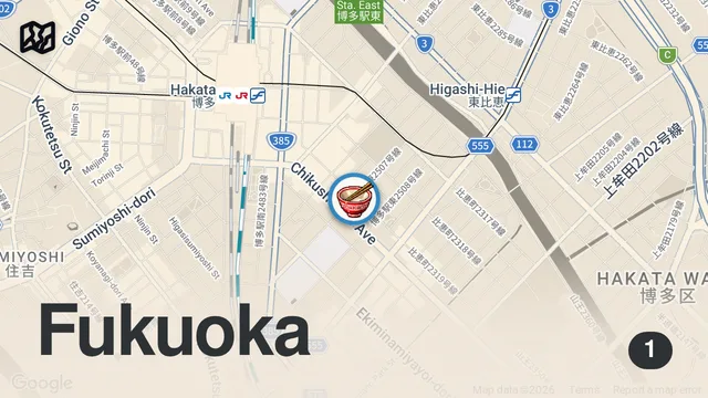 Map of Ranking EVERY Style of Ramen in Japan: Hakata