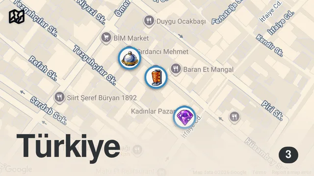 Map of PARİS’E ŞIRDANCI AÇACAĞIM | 50 LİRAYA NE YENİR?