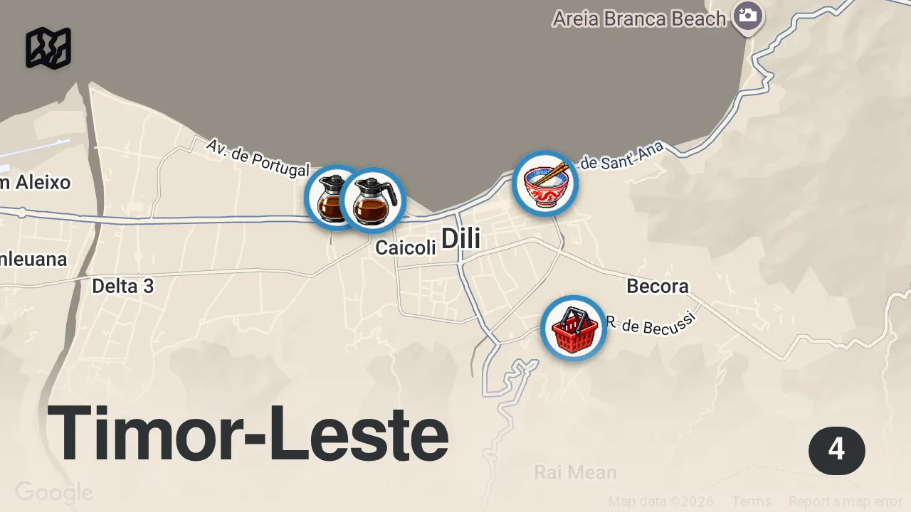 Map of 4 spots from Asia’s Coolest President Took Me to Eat!!
