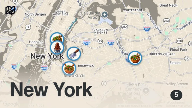 Map of We found the best vegan spots in NYC so you don't have to... | Top Vegan Restaurants New York