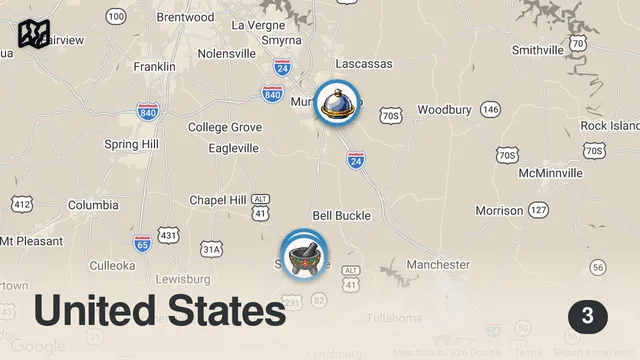 Map of Eating at SKETCHY Restaurants For 24 Hours...