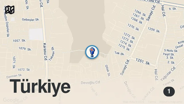Map of 1 LİRAYA BURGER SATIYOR YIL 2022 | BAYTAR STEAKHOUSE