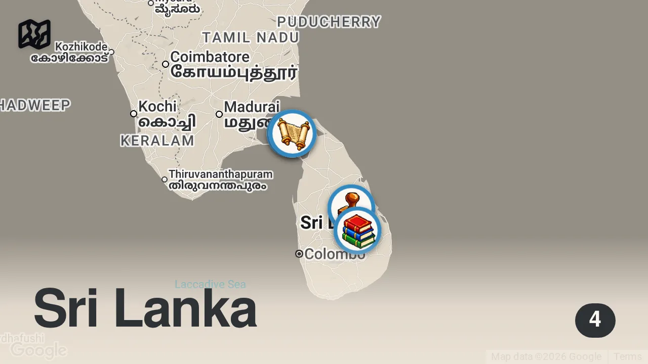 Map of 4 spots from $100,000 Donation For Empowering Sri Lanka's Communities 🇱🇰