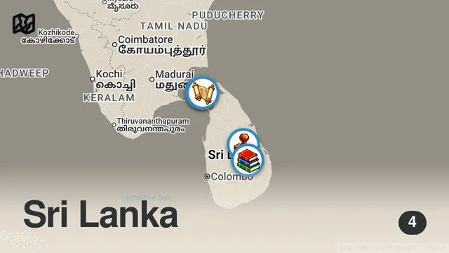 Map of $100,000 Donation For Empowering Sri Lanka's Communities 🇱🇰