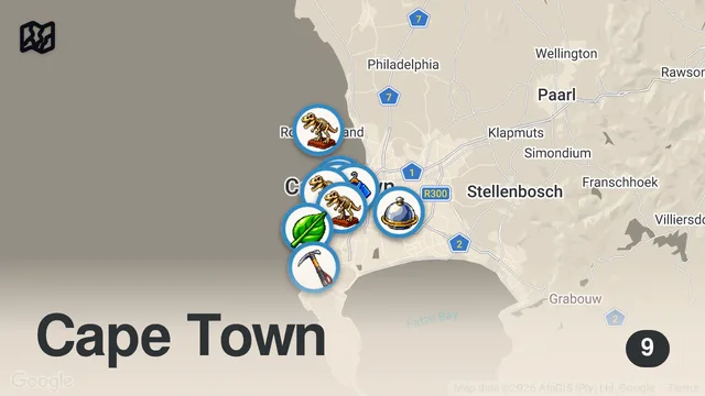 Map of Top 10 Things to Do in Cape Town