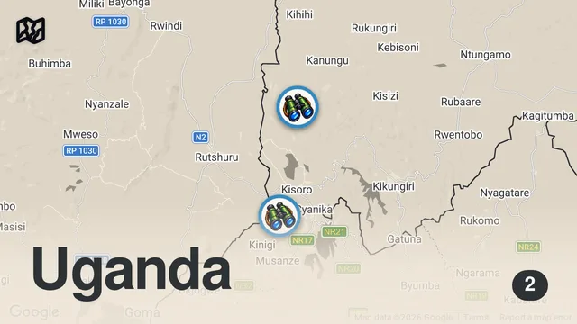 Map of I Found The Happiest Tribe In Africa - The Batwa Forest People, Uganda 🇺🇬