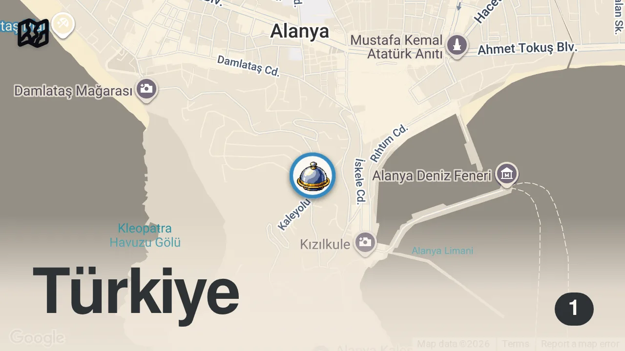 Map of 1 spot from BAK BUNU KAYDET DERİM 😊 #shorts #kebap #alanya