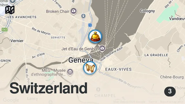 Map of Top 8 BEST Local Foods & ALL YOU CAN EAT Buffets in Geneva Switzerland!