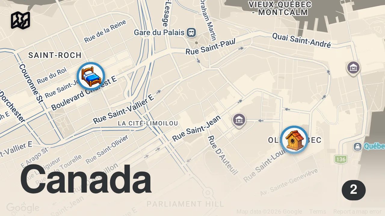 Map of 2 spots from CANADA'S BEST MUSIC FESTIVAL? | Quebec Summer Festival in 4K
