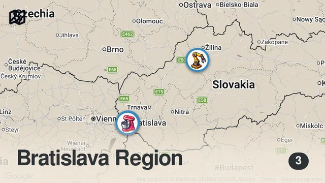 Map of Slovakya Turu: Ekmek İçinde Çorbadan, Kofola'ya! | Sahrap Soysal