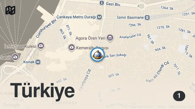 Map of İstanbul’da İzmir Usulü Söğüş #shorts