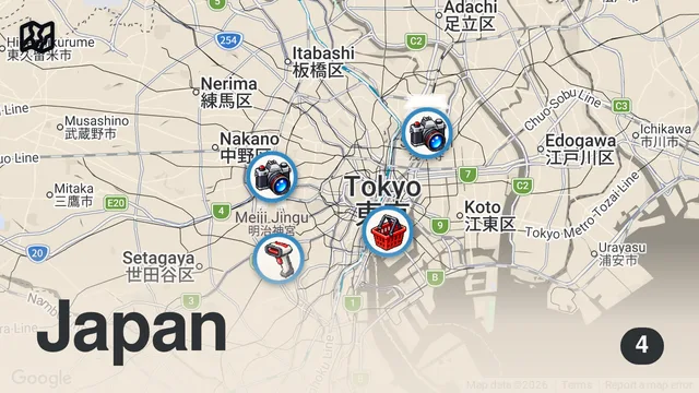Map of Japanese Food Tour in Tokyo, Japan: Ultimate Guide 🇯🇵
