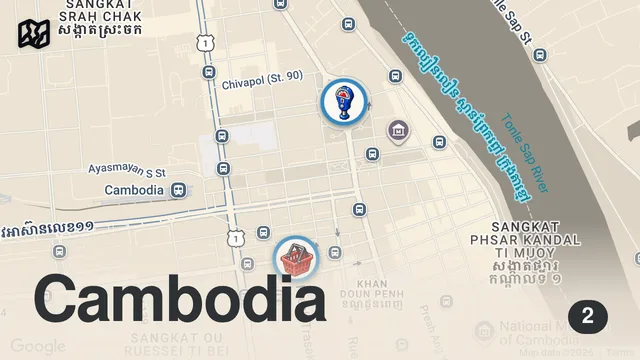 Map of This is the MOST EXPENSIVE Noodles in Phnom Penh Cambodia