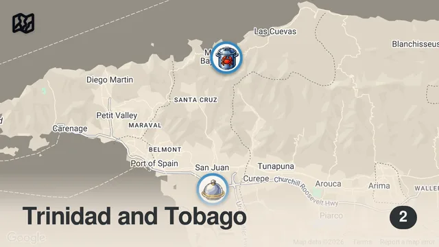 Map of I Went To Trinidad for the Food!! 🇹🇹