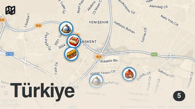 Map of İSTANBUL ATAŞEHİR’DE NE YENİR!!! @FIRATSOBUTAY