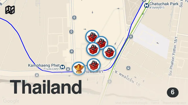 Map of Thai Street Food Tour!! 🇹🇭 BEST FOOD at Chatuchak Weekend Market, Bangkok!