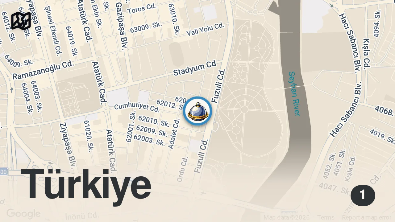 Map of 1 spot from Adana’da Ciğerin En Lezzetli Adreslerinden 🍢🔥 #ayaküstülezzetler #short #shorts