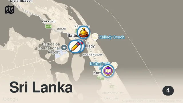 Map of The Palestine Of Sri Lanka - Muslim Majority Kattankudy Town & Al-Aqsa Grand Jumma Masjid 🇱🇰