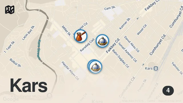 Map of KARS’TA NE YENİR?