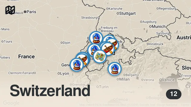 Map of Top 5 Städte in der Schweiz  🇨🇭|   Vor- und Nachteile inkl. Kostencheck