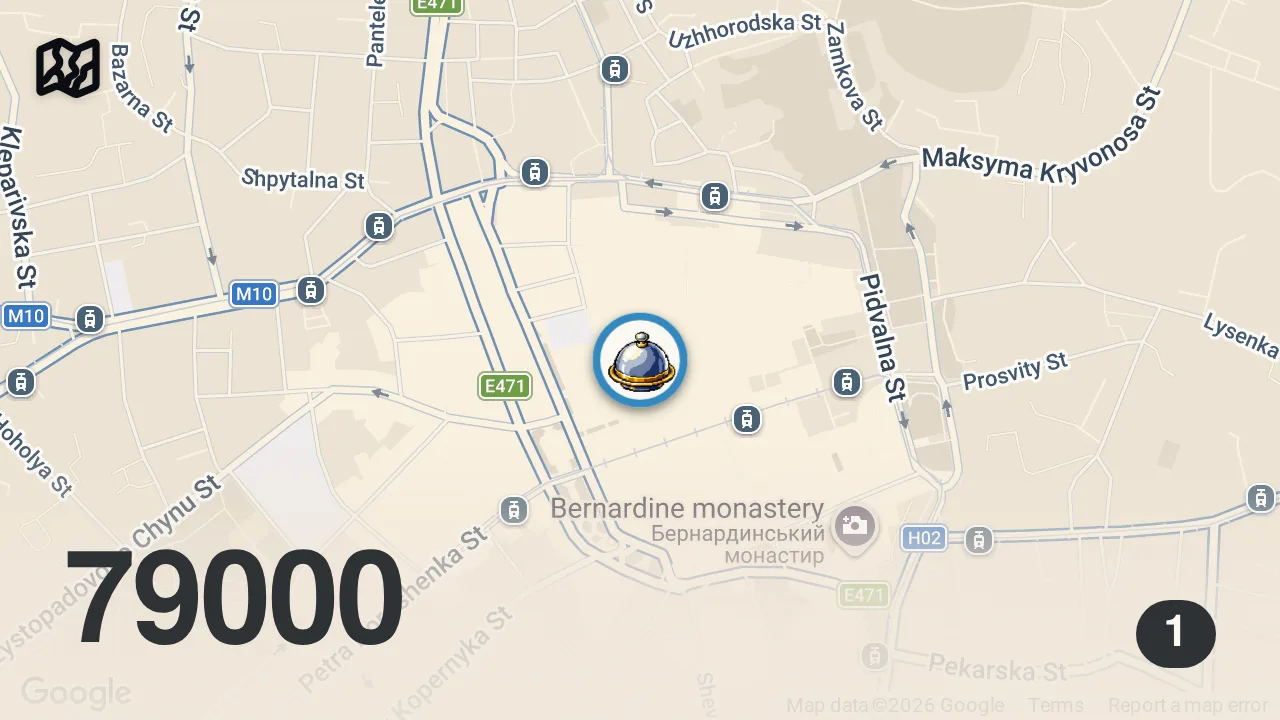 Map of 1 spot from 1100 KM UZAKTA TAVŞAN 🐇 YEDİM | UKRAYNA LVİV BÖLÜM 1