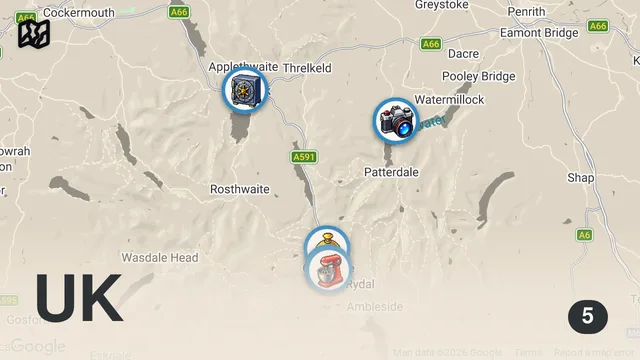 Map of 48 Hours Eating The Lake District's BEST Food!