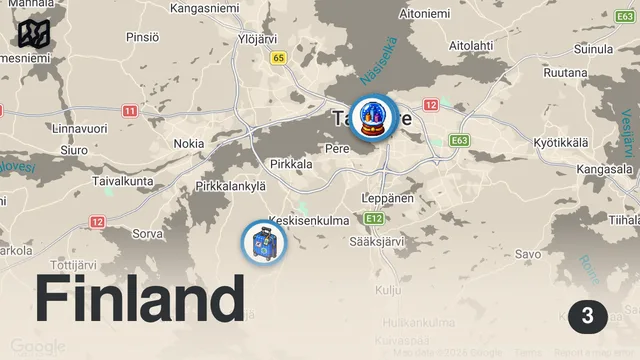 Map of SMJ matkavlogi day 1💙