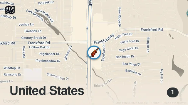 Map of ALL YOU CAN EAT Italian Pasta & BRAZILIAN STEAK Buffet in Dallas Texas!