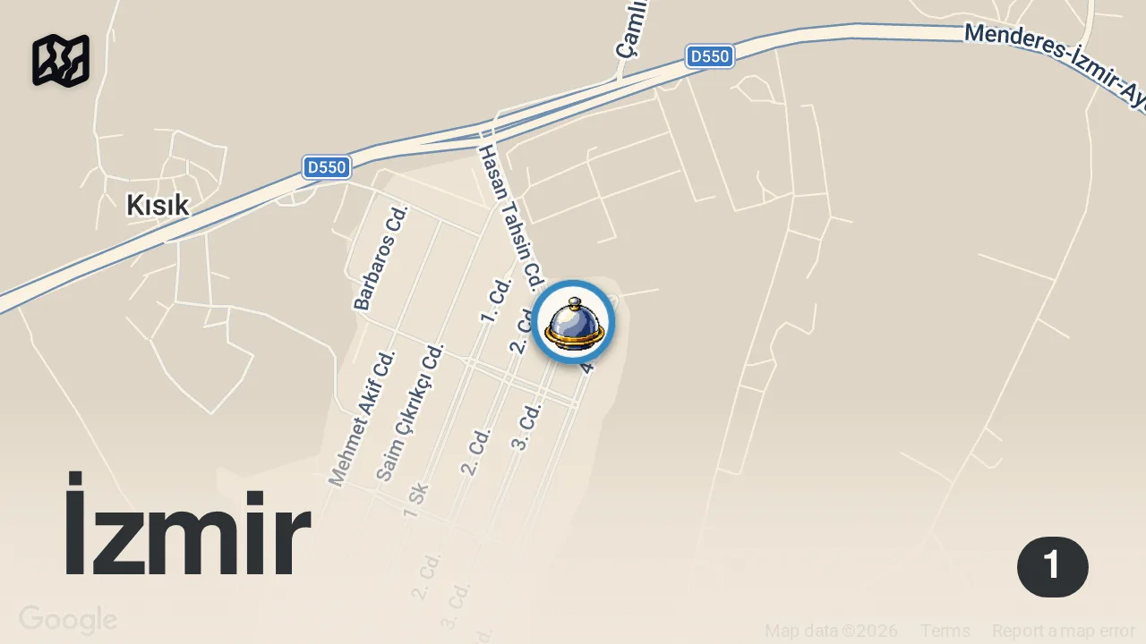 Map of 1 spot from ENERJİMİZ YÜKSEK İNANCIMIZ TAM! | BEYTURAN LOKANTA