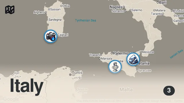 Map of Stanley Tucci's Italy: Ultimate Cinematic Travel & ASMR Escape | Tucci in Italy | Nat Geo