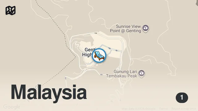 Map of ماليزيا ملاهي جنتنج هايلاند #trending #shorts #viral #malaysia #اكسبلور #ترند #ماليزيا #سفر #شورت