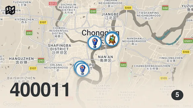 Map of Visiting Adorable & Giant Pandas In Diverse Chongqing + Historical Hongyadong, China 🇨🇳