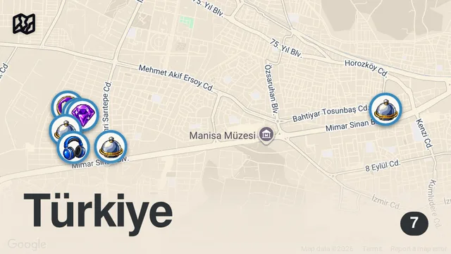 Map of MANİSA SANAYİNİN SALAŞ LEZZETLERİ! 