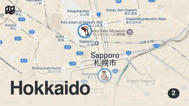 Map of How much I eat in a day to cycle 130km across Japan! (a LOT)
