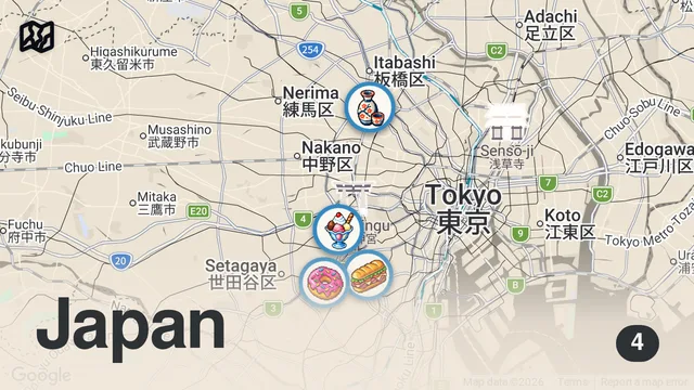 Map of MORE Viral Tokyo Foods that Broke the Internet!