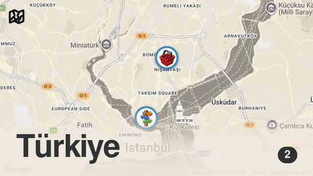 Map of UCUZ TARİFLER SERİSİ - KARAKÖY BALIK DÜRÜM!!!